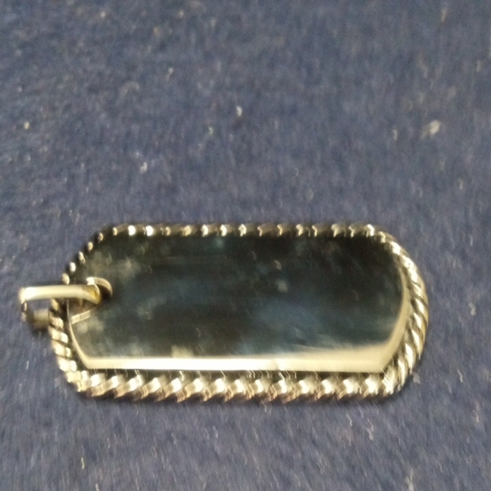 Chisel Stainless Steel Dog Tag Pendant Vintage